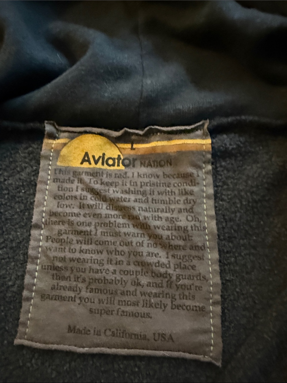 ๐ AVIATOR NATION VENICE HOODIE - CHARCOAL Large - Picture 3 of 14